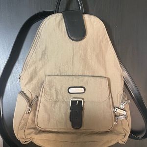 Baggallini Convertible Backpack Nylon Khaki Green Black